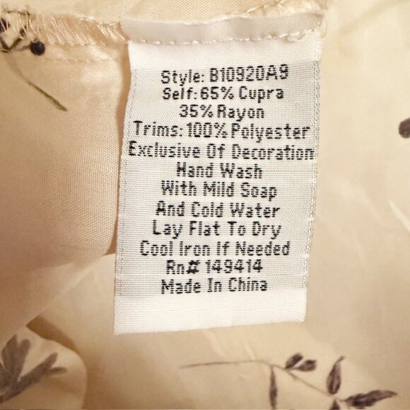 Johnny Was Bania Cupra Blouse Floral Embroidered Long Sleeve Tunic Top, Large - Picture 9 of 9